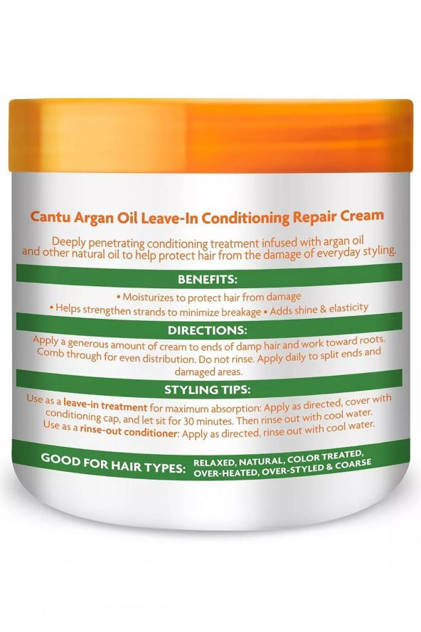 Cantu Argan Yağlı Onarıcı Durulanmayan Saç Bakım Kremi 453GR - 3