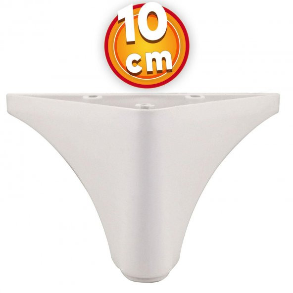 Lüks Mobilya Kanepe Sehpa TV Ünitesi Koltuk Ayağı 10 cm Beyaz Baza Ayak ürün görseli