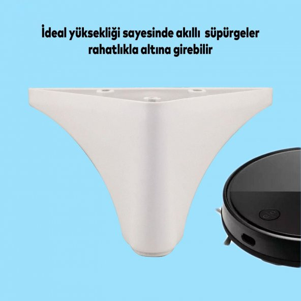 Lüks Mobilya Kanepe Sehpa TV Ünitesi Koltuk Ayağı 10 cm Beyaz Baza Ayak - Resim 6