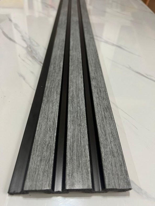 Renkli Duvarlar Atc Gri Antrasit Dekoratif Görünüm Pvc Kaplama Lambiri 12cmx90cm - 6