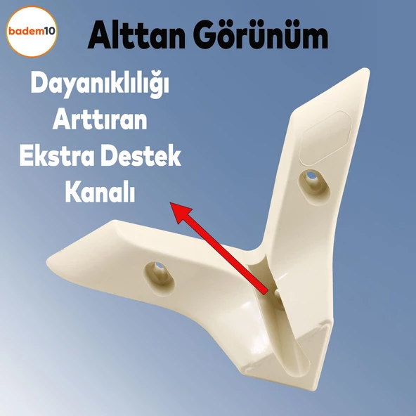 Altay Lüks Mobilya Kanepe Sehpa Tv Ünitesi Koltuk Ayağı 8 Cm Krem Baza Ayakları - 2