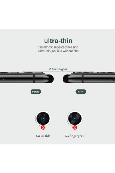 Apple iPhone 12 Mini 5.4'' Metal Çerçeveli Kamera Koruma Lensi Gümüş - 4