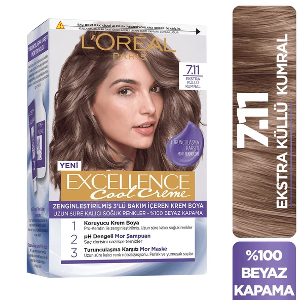 Lor.Exc.Cool Saç Boyası 7/11 Küllü Kumral