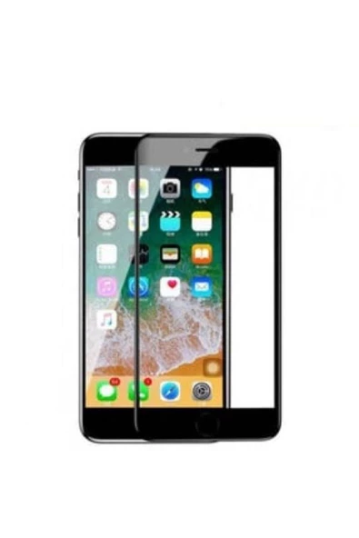 Apple iPhone 7 Plus 6D Tam Kaplayan Full Cam Ekran Koruyucu Siyah