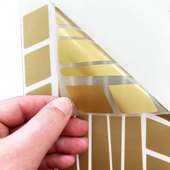 Şerit Tasarımlı Yaldızlı Gold Motosiklet Kask Sticker Çınar Extreme - 4