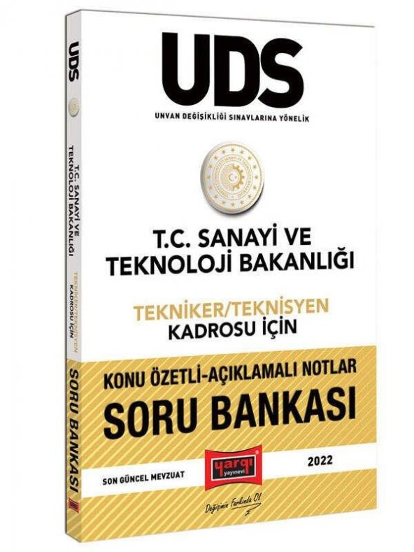 UDS T.C. Sanayi ve Teknoloji Bakanlığı Tekniker Tek Konu Özetli Soru Ban Unvan Değişikliği Yargı