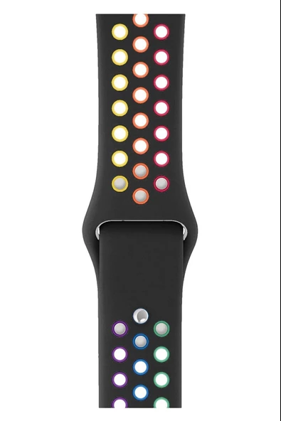 Apple Watch Series 2 44 MM Fileli Kordon Siyah-Renkli