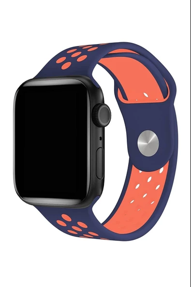 Apple Watch Series 5 42 MM Fileli Kordon Lacivert-Pembe - 2