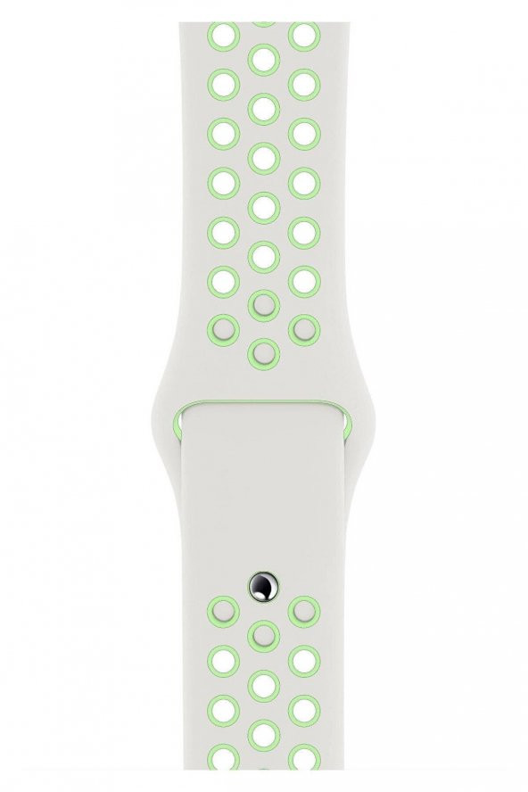 Apple Watch Series 7 41 MM Fileli Kordon Beyaz-Yeşil