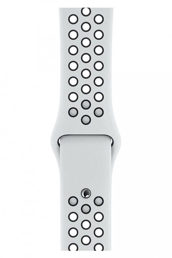 Apple Watch Series 7 45 MM Fileli Kordon Beyaz-Siyah