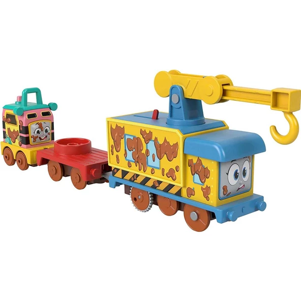 Orjinal Thomas ve Arkadaşları Pilli Motorlu Büyük Trenler VİNÇ GRUE Fisher Price Thomas Pilli Motorlu Tren ürün görseli