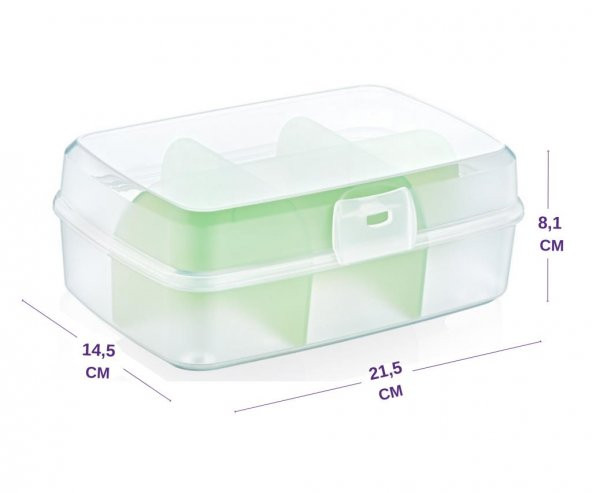 Flosoft Premium Poşet Çay Kutusu, Çok Amaçlı Kapaklı Bölmeli Organizer - 2