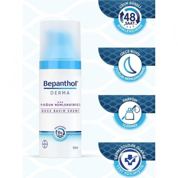 Bepanthol Derma Yoğun Nemlendirici Gece Bakım Kremi 50 ml - 9