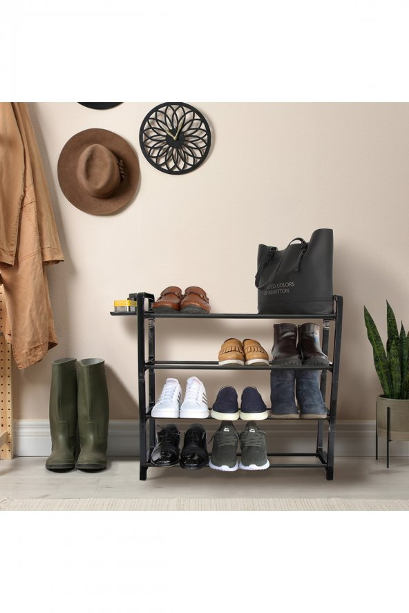 2 li Pratik Ayakkabılık Seti (1 Er Adet Ayakkabılık, Ayakkabı Tepsisi) - 2