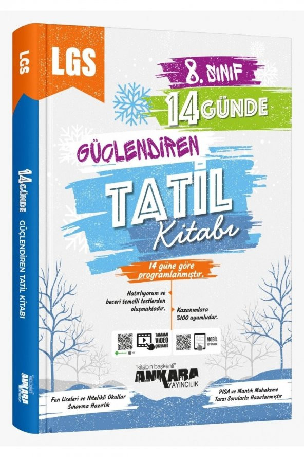 Ankara Yayınları 8.sınıf Güçlendiren 14 Günde Tatil Kitabı