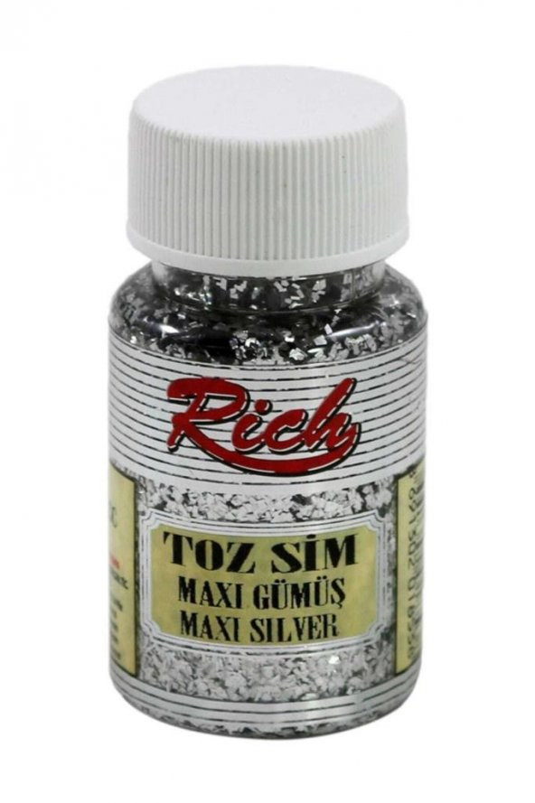Rich Toz Sim Yaprak Maxi Gümüş