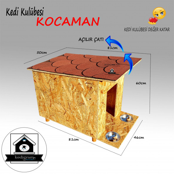 Kedi Kulübesi Kocamanred - Kedi Evi - Shıngle Çatı Kaplamalı - 4