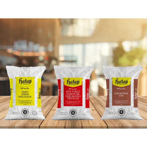 HATAP BAKLAVALIK BÖREKLİK-EKMEKLİK-TAM BUĞDAY UNU 15 kg - 1