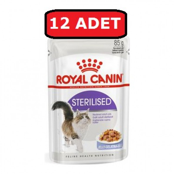 Royal Canın Sterilised Kısır Kedi Yaş Mama 12 Adet x 85 gr Jelly Pouch Jel