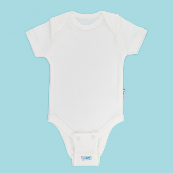 Novibaby Bebek Body Zıbın Uzatma Aparatı (8,5 mm) Çıtçıtlı Ekru 100 Pamuk 12cm - 2