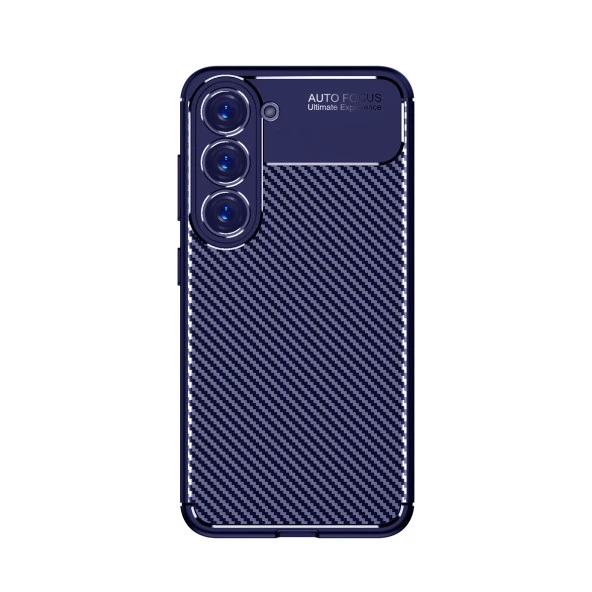 Samsung Galaxy S23 Plus Kılıf Zore Negro Silikon Kapak Lyon Tech  Lacivert