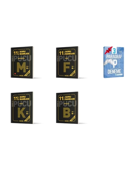 11.Sınıf Matematik Fizik Kimya ve Biyoloji İPUCU Soru Bankası ürün görseli 1