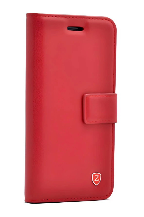 Xiaomi Redmi Note 9S Cüzdanlı-Standlı-Kapaklı Kılıf Kırmızı