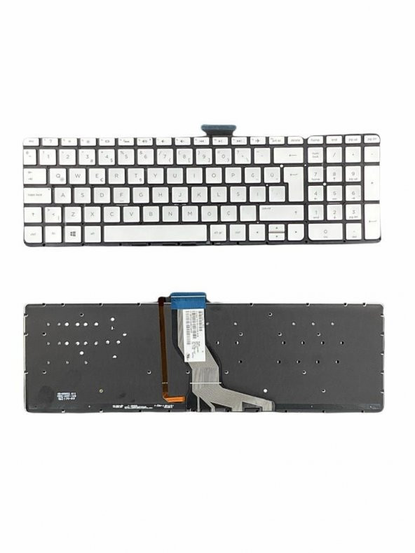 Hp 836099-141, 840292-001 Uyumlu Laptop Işıklı Klavye Gümüş TR