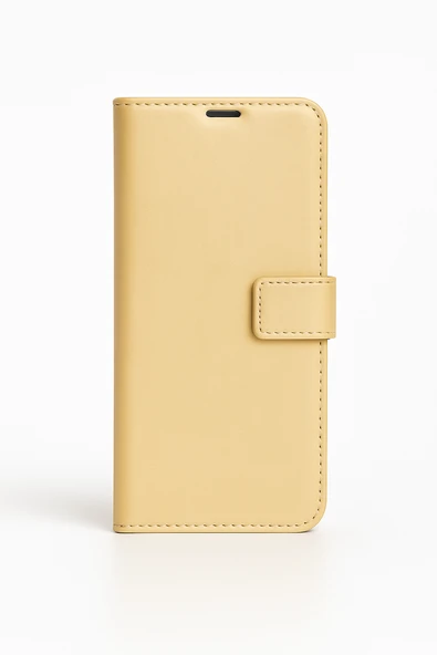 Huawei Y7 Prime 2019 Cüzdanlı-Standlı-Kapaklı Kılıf Gold - Resim 1