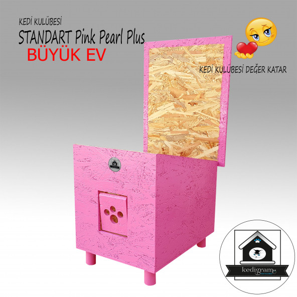 Kedi Kulübesi - Standart Pink Pearl Plus - Kedi Evi