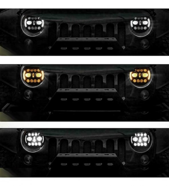 Off Road 18 cm Yuvarlak Led Far 15 Led 4x4 Motosiklet Uzun Kısa Işıklı - 3