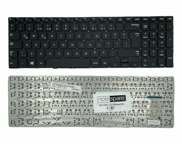 Samsung NP370R5V, NP450R5G Uyumlu Laptop Klavye Siyah TR