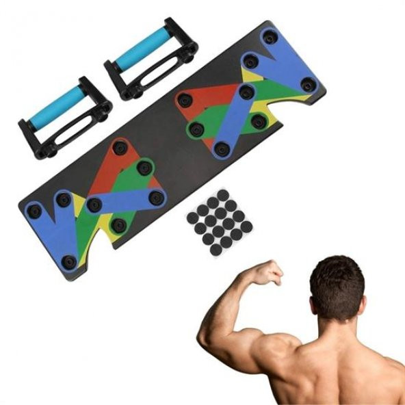 BUFFER® Çok Fonksiyonlu Katlanabilir Şınav Tahtası Platformu Fitness Spor Kondisyon Sağlama Aleti