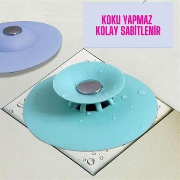 BUFFER® Silikon Malzeme Banyo Mutfak Gider Evye Lavabo İçine Çöp Tıpası Kaydırmaz Süzgeç Çeşitleri M - 3