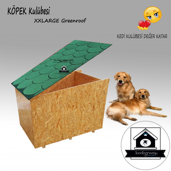 Köpek Kulübesi Greenroof Xxl Dev - Shıngle Kaplamalı Ahşap Kulübe - 6