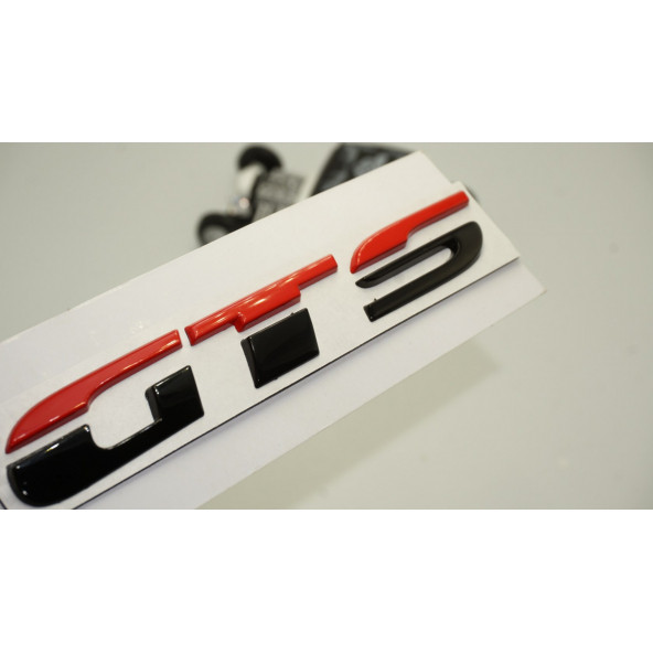 Volkswagen Scirocco GTS Bagaj Siyah Kırmızı Metal 3M 3D Bagaj Yazı Logo