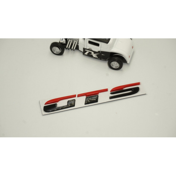 Volkswagen Scirocco GTS Bagaj Siyah Kırmızı Metal 3M 3D Bagaj Yazı Logo - 2
