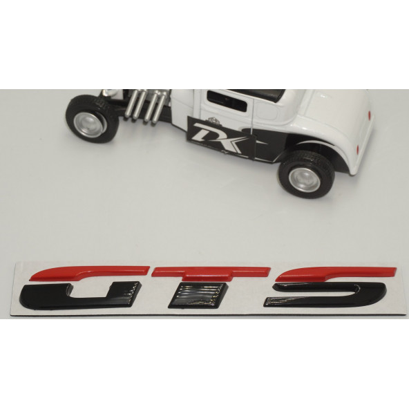 Volkswagen Scirocco GTS Bagaj Siyah Kırmızı Metal 3M 3D Bagaj Yazı Logo - 3