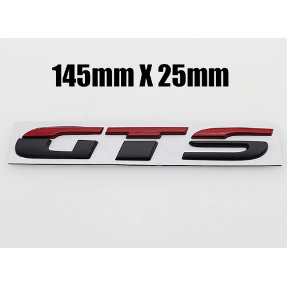 Volkswagen Scirocco GTS Bagaj Siyah Kırmızı Metal 3M 3D Bagaj Yazı Logo - 7