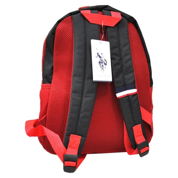 U.S. Polo Okul Çantası Clothing Go Sırt Çantası Kırmızı-Siyah - Resim 3