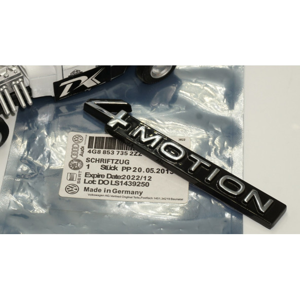 Volkswagen 4 Motion Bagaj Yeni Nesil Krom Metal Logo Amblem Orjinal Ürün - 6