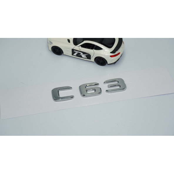 DK Tuning C63 Bagaj Krom ABS 3M 3D Yazı Logo Benz İle Uyumlu - Resim 2