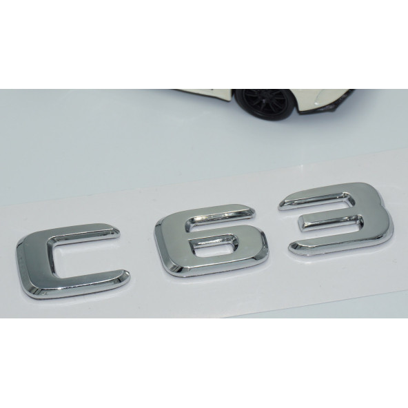 DK Tuning C63 Bagaj Krom ABS 3M 3D Yazı Logo Benz İle Uyumlu - Resim 3