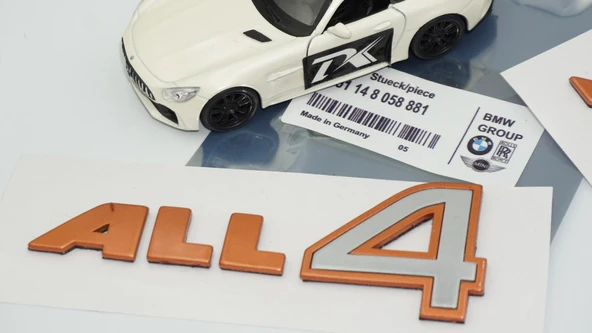DK Tuning ALL4 Bronz Gri Kapı Yazı Logo 2 Li Set Mini Cooper İle Uyumlu - Resim 5