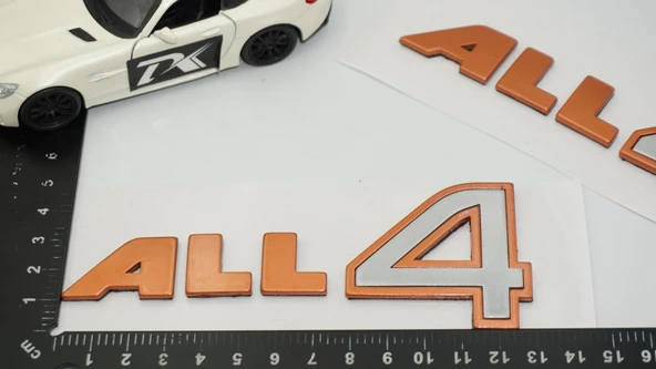 DK Tuning ALL4 Bronz Gri Kapı Yazı Logo 2 Li Set Mini Cooper İle Uyumlu - Resim 2