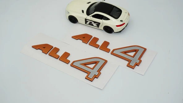 DK Tuning ALL4 Bronz Gri Kapı Yazı Logo 2 Li Set Mini Cooper İle Uyumlu - Resim 3