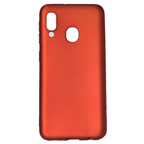 Samsung Galaxy A40 Kılıf Zore Premier Silikon Kapak Lyon Tech  Kırmızı