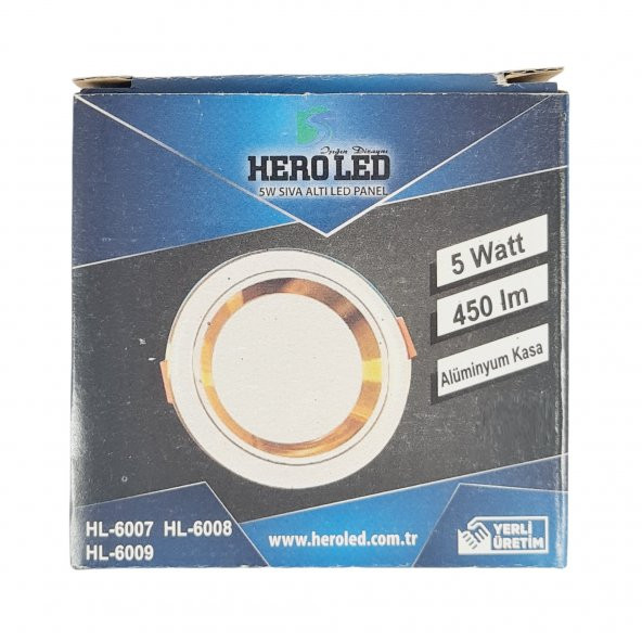 5 WATT LED SPOT BEYAZ - GOLD KASA ÇİFT RENK (BEYAZ IŞIK VE GÜN IŞIĞI) HL-6009B - 4
