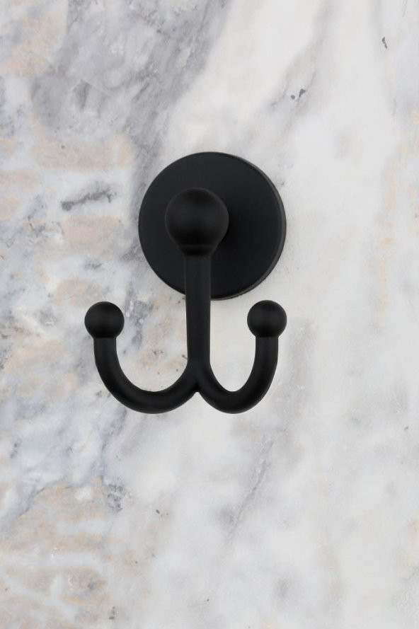Paslanmaz 2li Şampuanlık Banyo Rafı Geniş Kapaklı Halka Havluluk Ve Çatal Bornozluk Set - 5