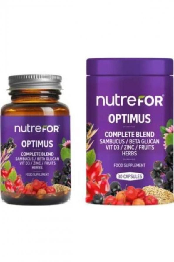 Optimus Complete Blend 30 Kapsül | Kara Mürver Beta Glukan D3 Vitamini